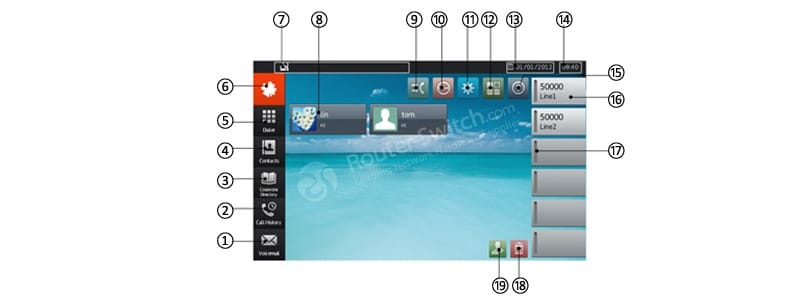 The home screen of IP1T8850AU01