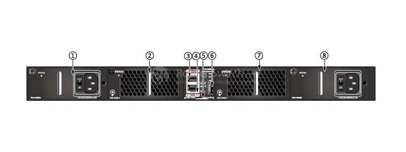 CE5850-48T4S2Q-HI-B front view (power supply side)